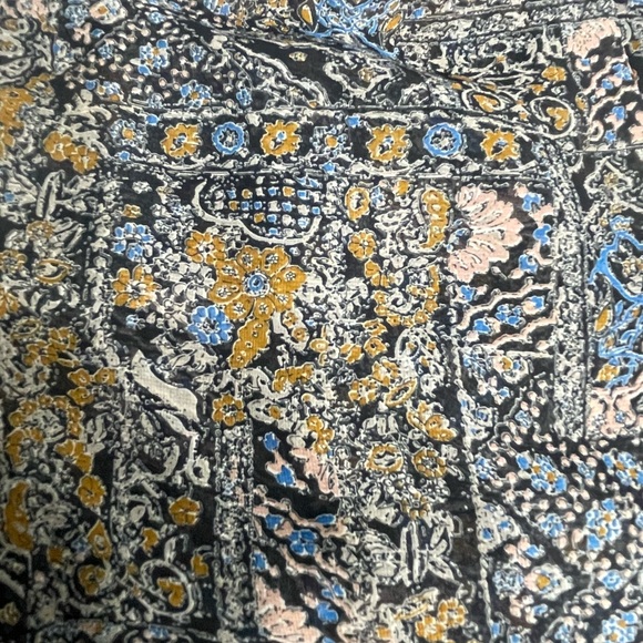 Paisley Chiffon Karlie tier dress. NEW. Size M.Long sleeve midi. Black blue gray - Picture 15 of 15